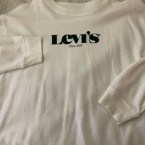 Levis White & Green lettering crewneck